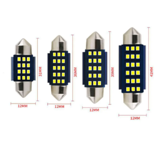 KEEN 12V Festoon 36mm 31mm 39mm 41mm led Dome Map Light C5W 2016 15smd Canbus Festoon Auto Car Interior Reading Bulb