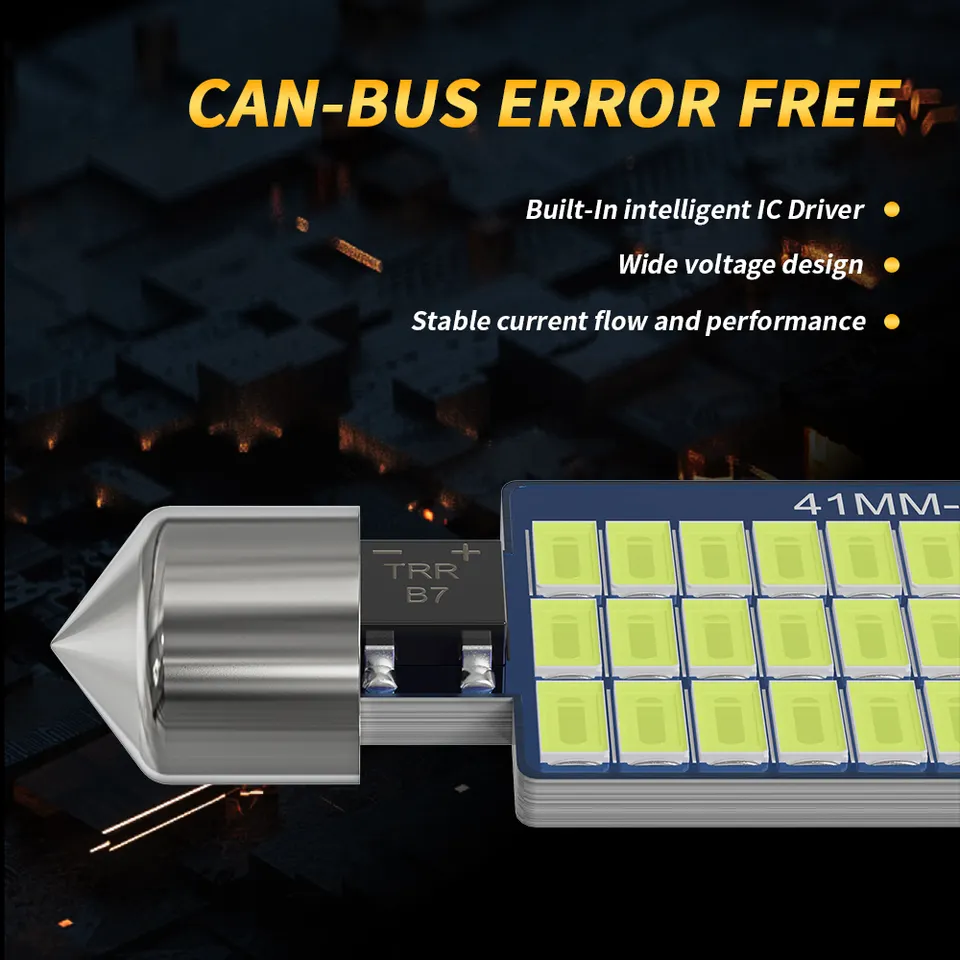  KEEN Festoon 31mm 36mm 39mm 41mm LED Dome Map Light C5W 3014 LED Canbus Auto Car Interior Bulb 12V