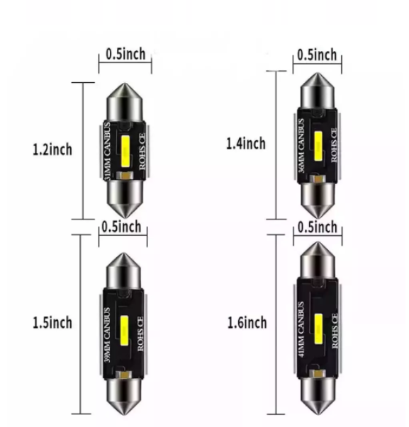 KEEN Aluminum led C5W Canbus Festoon 31mm 36mm 39mm 42mm for Car Bulb Interior Reading Lights License Plate Lamp 12V Car Light