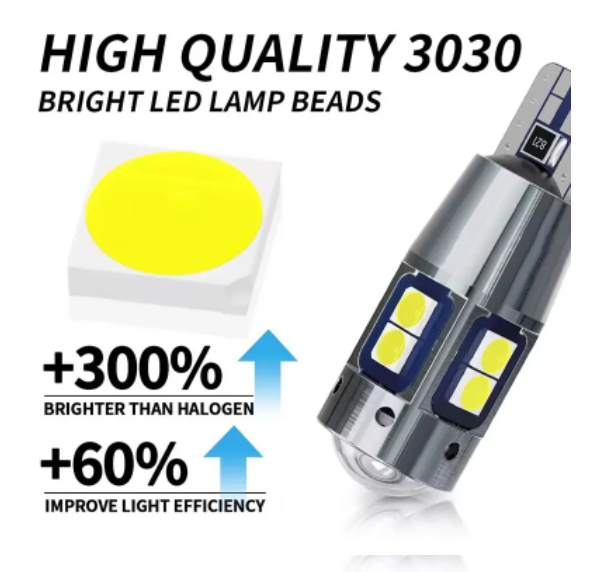  KEEN 12V Car Light 3030 10SMD T10 Canbus Interior Lights W5W Error Free Clearance Width Parking Lamp License Plate Light