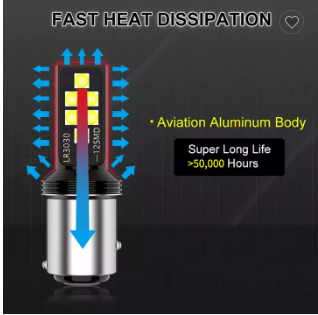 KEEN 12-24V T20 LED 3030 12SMD Light Bulb 1156 1157 BA15S BA15D Canbus Reverse Tail Brake Led bulb Turn Signal Lamp 7443 7440