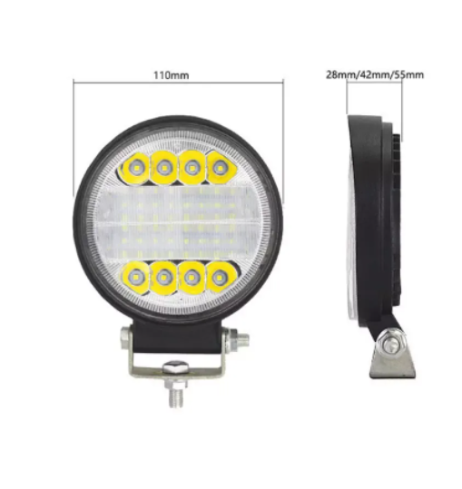   KEEN 72w Round Woke Light for Truck Trailer Car SUV Engineer Vehicle Driving Fog Lamp Offroad led Headlight Spotlights