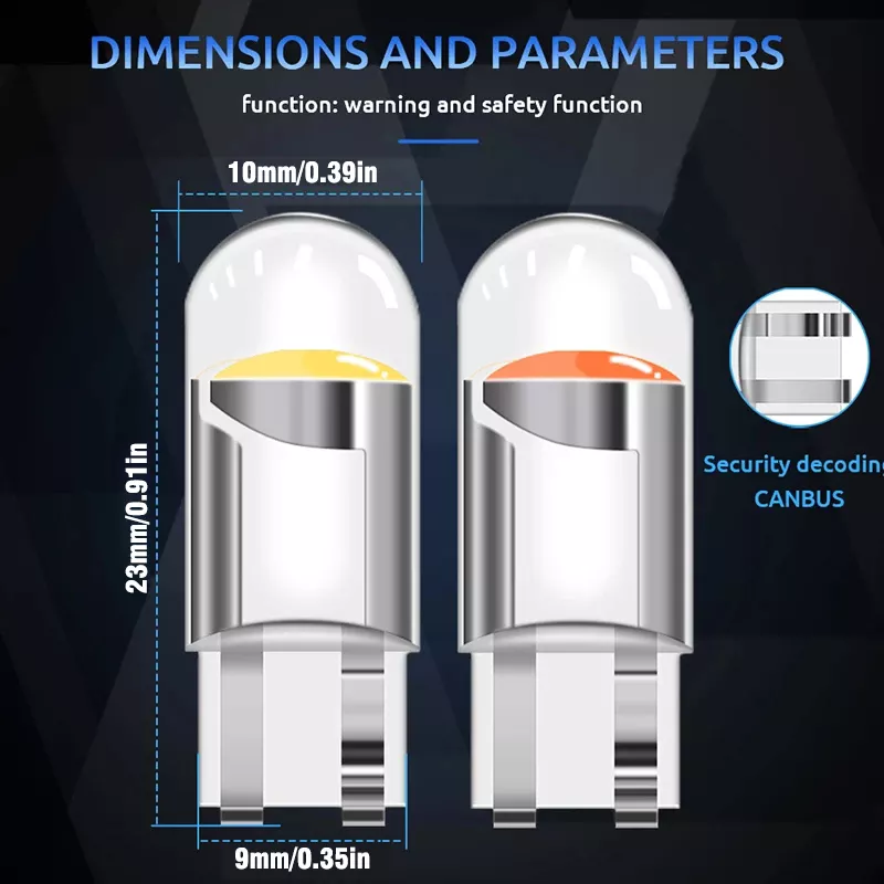 KEEN Crystal 12V led bulb T10 for Car W5W T10 LED Auto Interior Lights Clearance Lamp Width light 