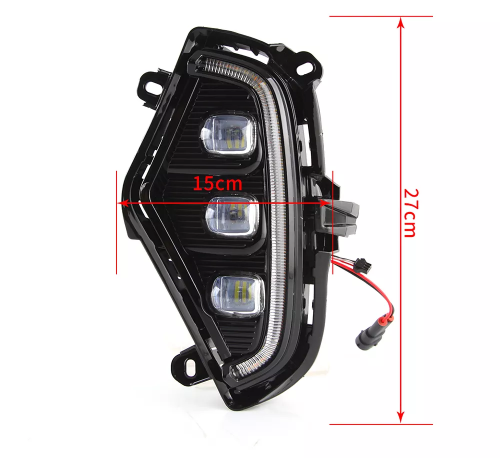 KEEN 12V Car LED Daytime Running Light for Toyota 2019-2021 RAV 4 RAV4 DRL with Amber Turning Lamp Fog Light