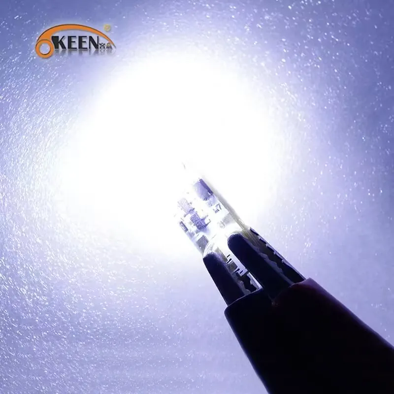 KEEN DC12V Silicone Car Flash T10 Bulb 5630 6SMD Canbus W5W Auto LED Light Lamp Reverse Clearance Lights Auto Parking Lamps