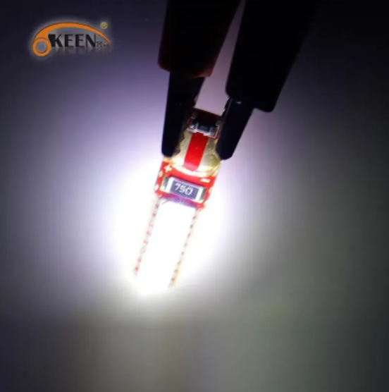  KEEN Silicone LED Bulb T10 5050 6SMD Canbus W5W Auto Clearancce Wedge Side License Plate Lamps Parking Lights