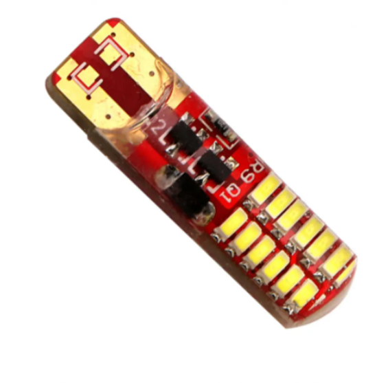  KEEN 12V Led T10 Silicone 24 smd 3014 LED 194 168 Canbus W5W 24SMD Car Auto License Plate Wedge Light Bulb Parking Lamp