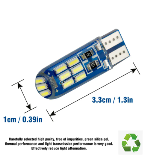  KEEN 12v Silicone Led T10 Bulb Flash 3014 15smd Park Led Lamp Strobe Car Bulbs W5W Clearance Width Lights
