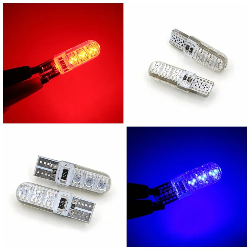  KEEN 12V Canbus Silicone T10 Car Interior Led Light Silica W5W 6smd 5050 194 168 Clearance Wedge Lights License Plate Lamp