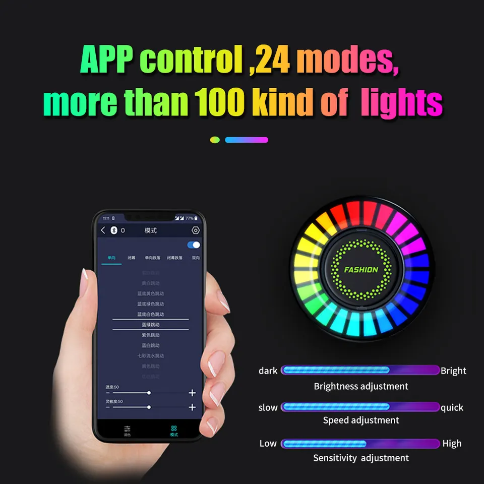   KEEN 2023 New USB RGB APP Control Aromatherapy Atmosphere Light Rhythm Sync Interior Ambient Aroma Diffuser Lamp Accessories
