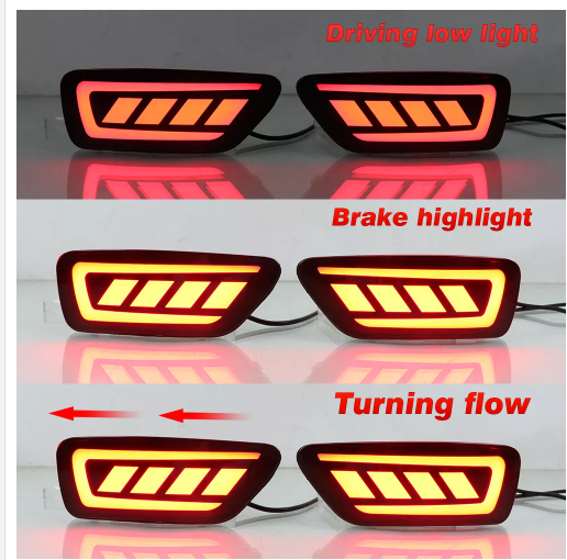 KEEN Rear Bumper Light for JEEP Compass Grand Cherokee 2011-up Dodge Journey 2013-2015 Taillight Flow Turn Brake Reflector Led