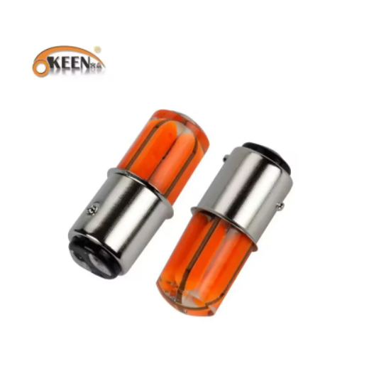  KEEN 12V 1157 Silicone Flash Strobe Lights COB P12W 1156 BA15S Auto Led Tail Stop Light Car Turn Signal Light Bulb