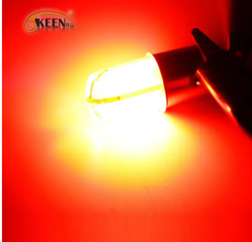  KEEN 12V 1157 Silicone Flash Strobe Lights COB P12W 1156 BA15S Auto Led Tail Stop Light Car Turn Signal Light Bulb