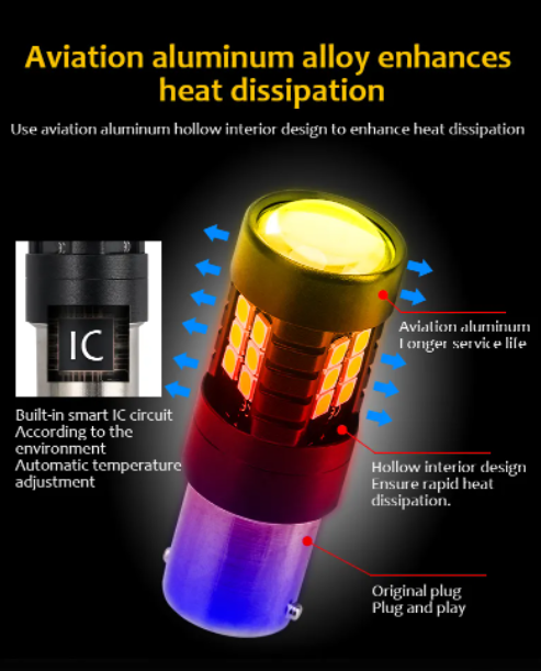 KEEN 12-24v Canbus Car Led Bulbs 1156 BA15S P21W 1157 BAY15D 3030 21SMD T20 T25 Tail Light Auto Reverse Brake Light Turning Lampts Bulbs