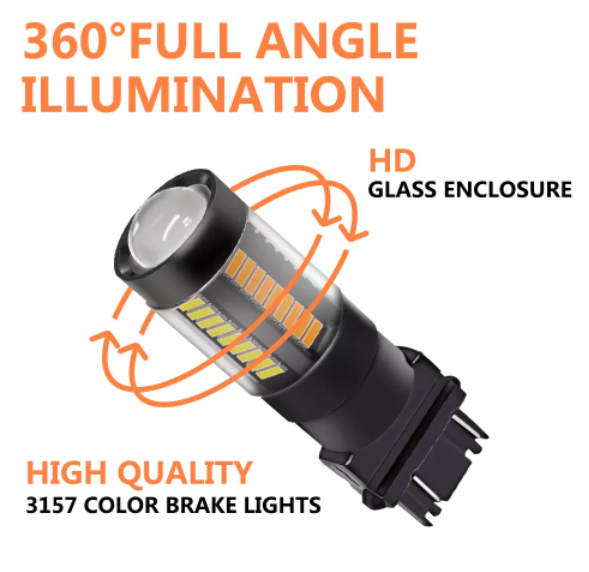 KEEN Dual Colors LED 1156 1157 Light Bulb 4014 66smd BA15S BAU15D T20 7440 7443 T25 Car Rear Switchback Brake Turn Signal Lamp