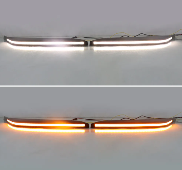  KEEN Headlamp Eyebrow DRL for Toyota Sequoia Tundra 2022 2023 Daytime Running Lamp with Flow Turn Signal Headlight Eyelids Led