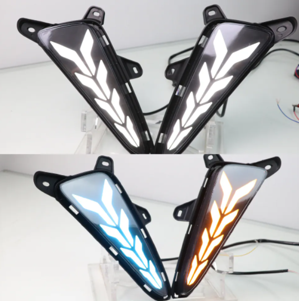 KEEN LED DRL for Toyota CHR C-HR 2016 2017 2018 2019 Daytime Running Light with Flow Turn Signal Car Fog Light 