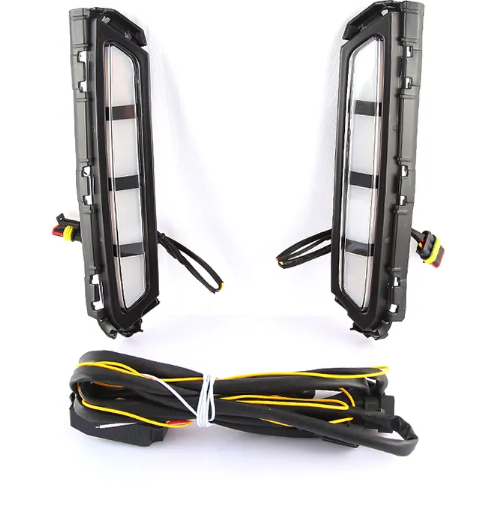 KEEN Auto LED DRL Daytime Running Light for Hyundai Santa Fe 2021 Santafe Fog Lamp Cover LED with Turning Signal 