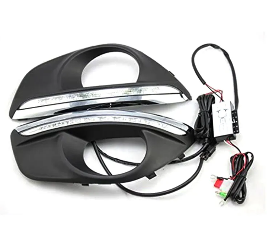   KEEN Waterproof LED DRL Daytime Running Light Fog Lamps Signal Light For Hyundai Santa Fe 2010 2011 2012