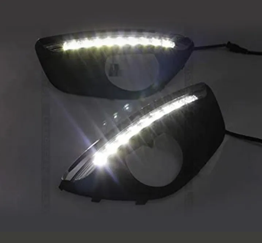   KEEN Waterproof LED DRL Daytime Running Light Fog Lamps Signal Light For Hyundai Santa Fe 2010 2011 2012