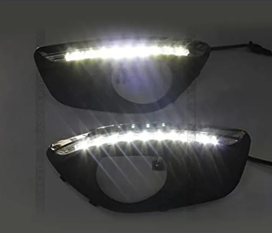   KEEN Waterproof LED DRL Daytime Running Light Fog Lamps Signal Light For Hyundai Santa Fe 2010 2011 2012