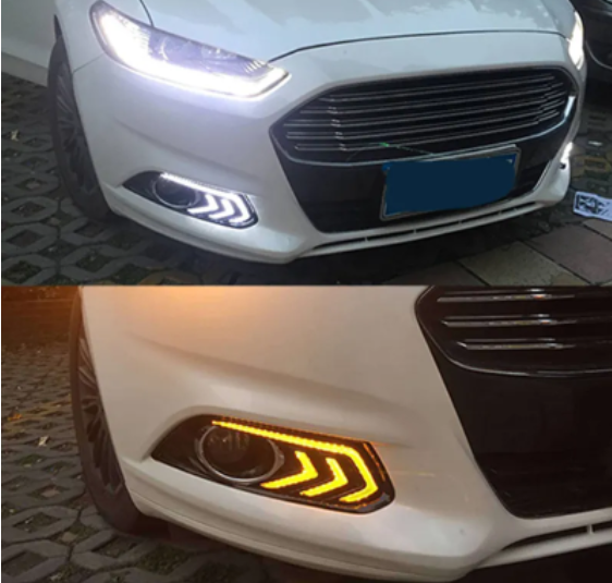 KEEN High Quality DRL for Ford Mondeo Fusion 2013 Car Daytime Running Light Fog Lamp Cover LED