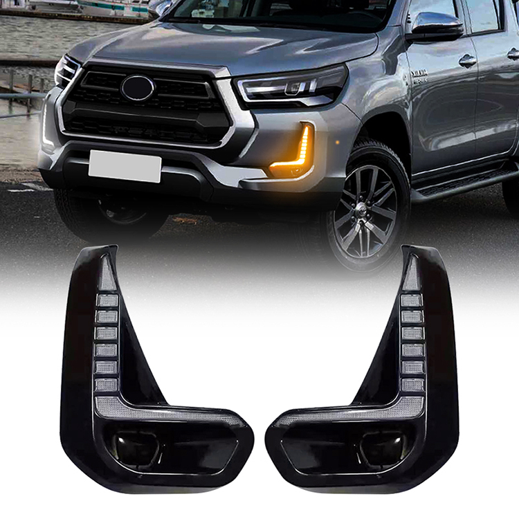 KEEN Newest Design Daytime Running Light for Toyota Hilux Revo 2020 2021 LED DRL Start-scan Driving Fog Lamp Headlight