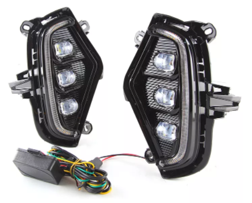 KEEN 12V Car LED Daytime Running Light for Toyota 2019-2021 RAV 4 RAV4 DRL with Amber Turning Lamp Fog Light