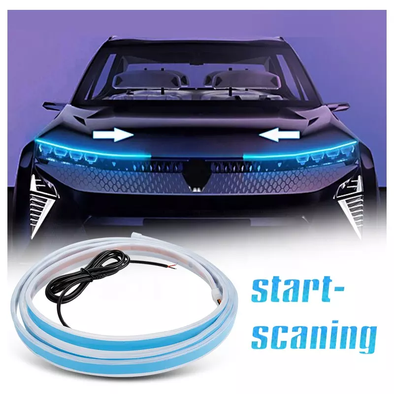 KEEN New Universal 1.5/1.8M Start-scan led Car Hood Light Flexible Daytime Running Lights Strip Deacorative Lamp Accessories