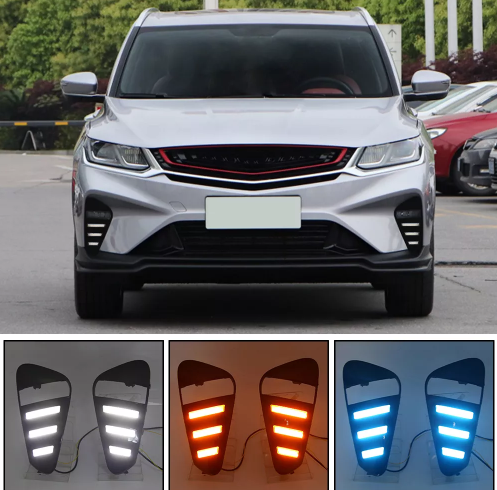 KEEN New Car Parts Daytime Running led Light for Geely Coolray 2018 2019 2020 Auto LED DRL Driving Head Lamp Turn Signal Lights