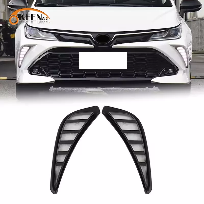 KEEN Car Part LED DRL for Toyota Corolla GR Sport 2021 2022 Daytime Running Lamp Fog Lights with Flow Turn Signal Headlight