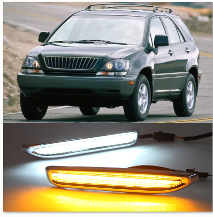KEEN LED DRL for Lexus RX300 RX 1998 1999 2000 2001 2002 2003 Daytime Running Light with Turn Signal Foglight Car Head Lamp