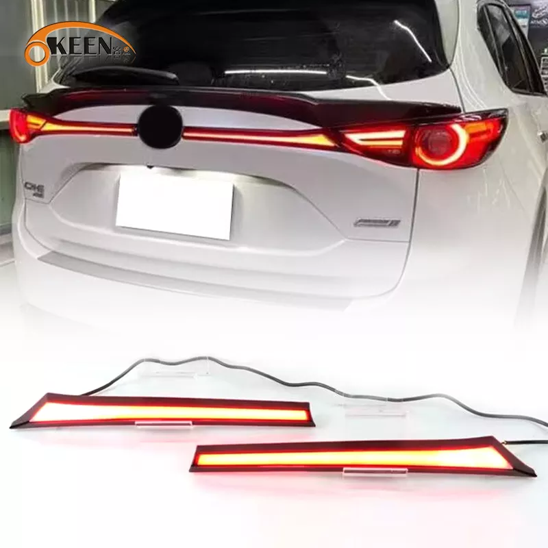 KEEN 12V Rear Bumper Trunk Light For Mazda CX-5 CX5 2022 Tail Lamp LED Reflector Streamer Turn Signal Brake Lamp Car Accessories