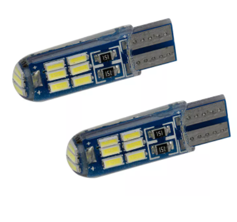 KEEN 12V Car LED T10 3014 15smd W5W Silicone Light Bulb Auto Interior Reading Lamp Clearance Lights White 6000K