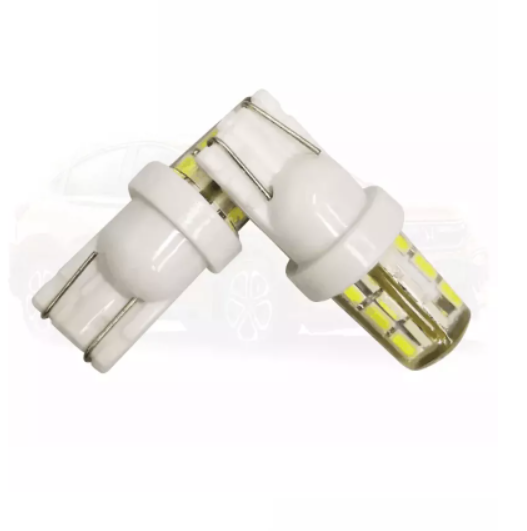 KEEN 12V T10 3014 24SMD Silicone Led Bulb W5W Car Interior Lamp Wedge Clearance Parking Light Automobile Bulbs