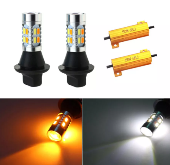 KEEN Dual Color 1156 LED Canbus Turn Signal Lights BA15S BAY15S T20 5630 20smd 7440 W21W PY21W P21W 3156 DRL Turning Lamp