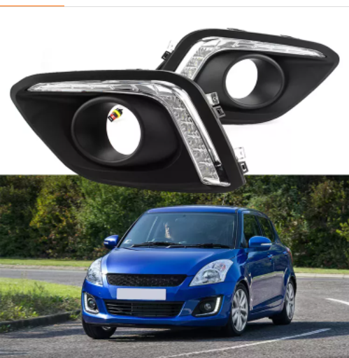 KEEN Waterproof Car LED for 2013 2014 2015 Suzuki Swift 2016 LED DRL Accessories Daytime Running Light Fog Lamp fog Lamp Cover