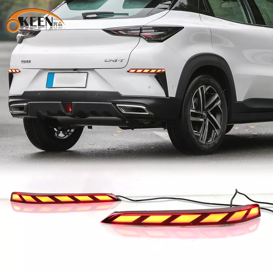 KEEN Rear Bumper Reflector for Changan Uni-T Tail Lamp Start Scan Brake Flow Turn Signal Car Taillight Rear Fog Lamp