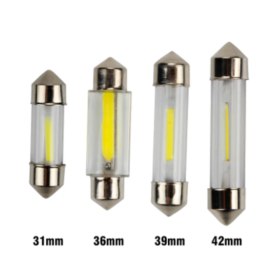 KEEN Glass C5W LED COB Festoon 31mm 36mm 39mm 42mm 12V led bulbs for cars License plate lamp Interior dome Reading Light