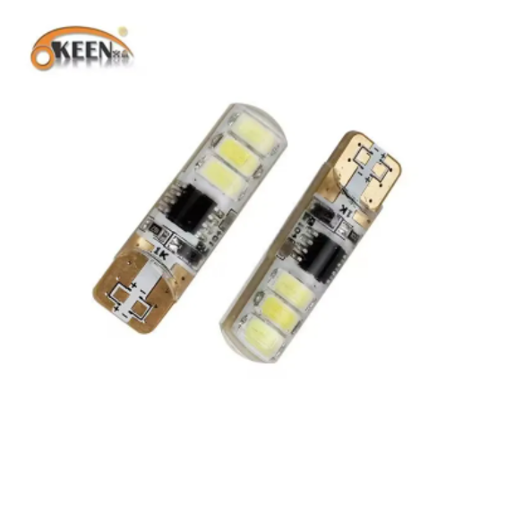 KEEN DC12V Silicone Car Flash T10 Bulb 5630 6SMD Canbus W5W Auto LED Light Lamp Reverse Clearance Lights Auto Parking Lamps