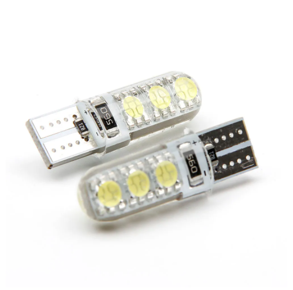 KEEN 12V Canbus Silicone T10 Car Interior Led Light Silica W5W 6smd 5050 194 168 Clearance Wedge Lights License Plate Lamp