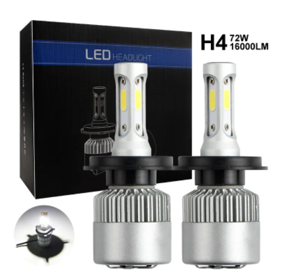 KEEN Super Bright Auto S2 LED Headlight Bulb H1 H3 H4 H7 H11 9005 9007 H13 S2 COB Headlamp 6500k