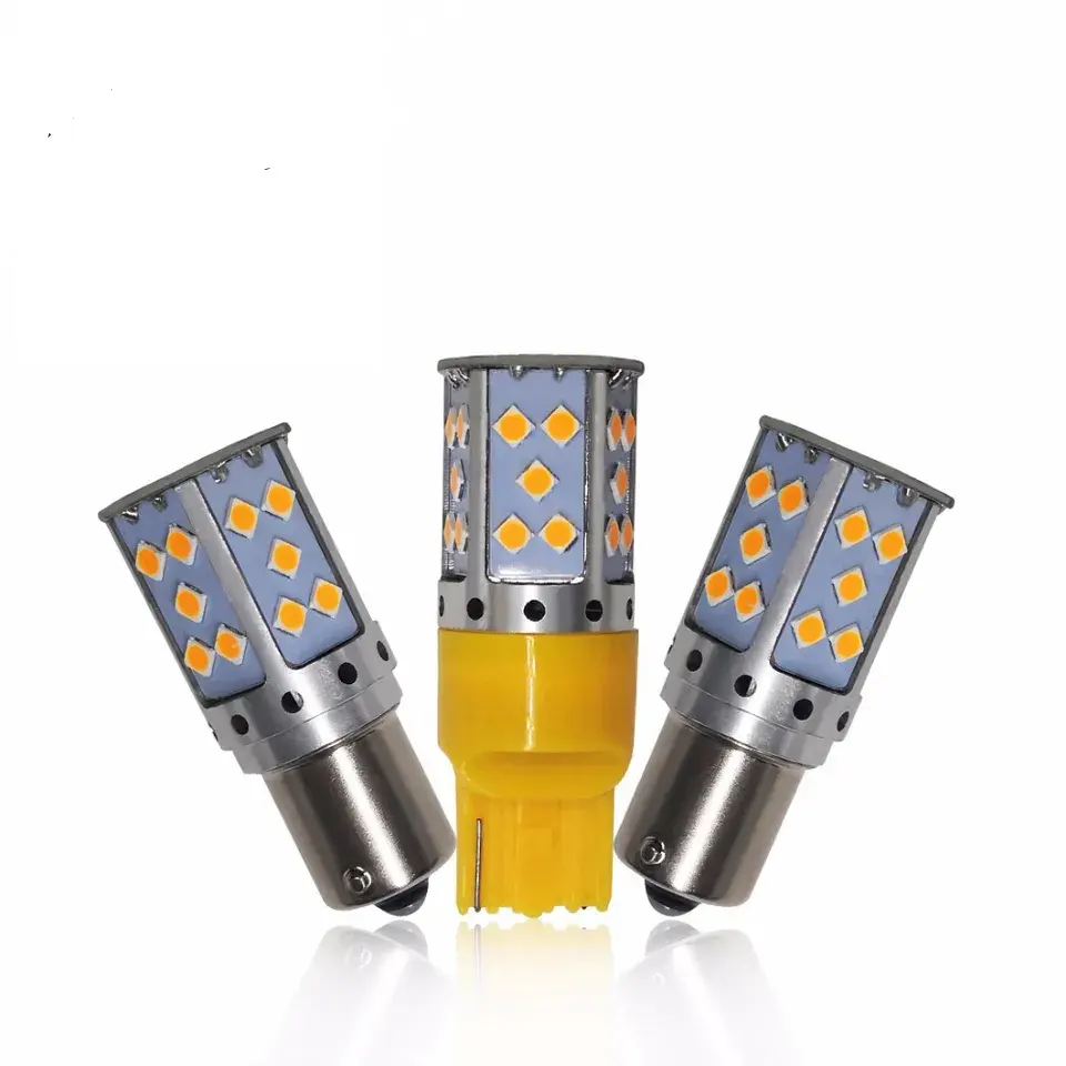 KEEN 12-24V Canbus 3030 35SMD No Error Turn Signal Light 1156 BAU15S PY21W 3156 T20 7440 Driving Light White Red Amber