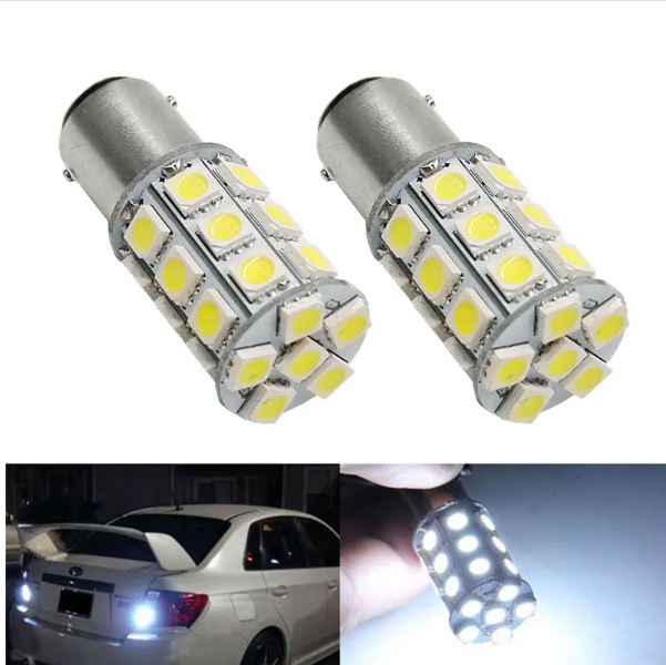 KEEN 12V S25 LED 1156 Ba15s BAU15S P21w LED Car Bulb 5050 27SMD 1157 BA15D BAU15D Led Turning Light Brake Lamp