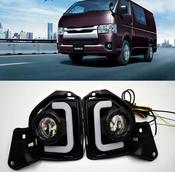 KEEN White Amber Car Daytime Running Light DRL Turn Signal Light for Toyota Hiace 2014 2015 2016 Super Bright and Waterproof DRL