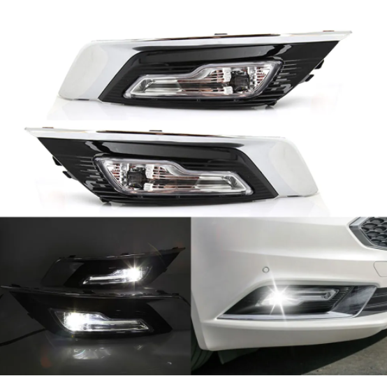 KEEN Hot Sale LED Daytime Running Light for Ford Mondeo Fusion 2015-2017 DRL Fog Lamp Driving Head Lights