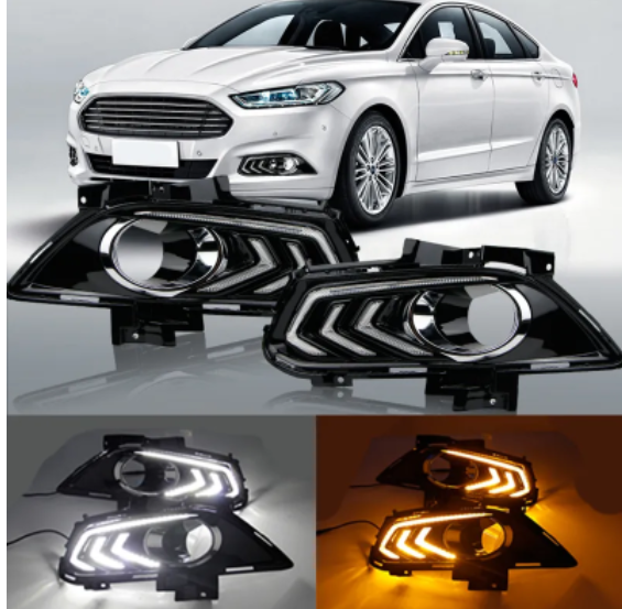 KEEN High Quality DRL for Ford Mondeo Fusion 2013 Car Daytime Running Light Fog Lamp Cover LED