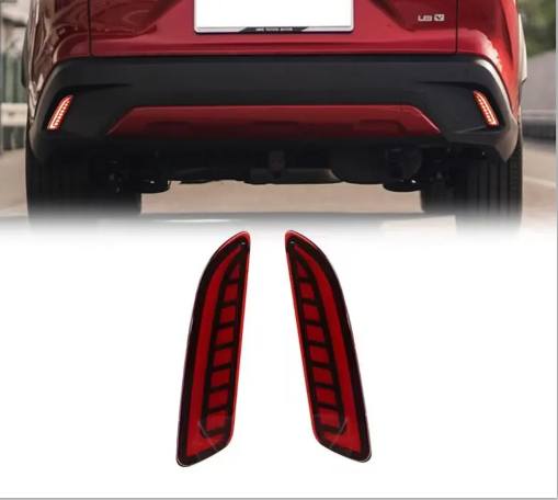 KEEN 12V Car LED Rear Bumper Reflector for Toyota Corolla Cross 2021 2022 Tail Lamp with Dynamic Turning Lights Brake Fog Light