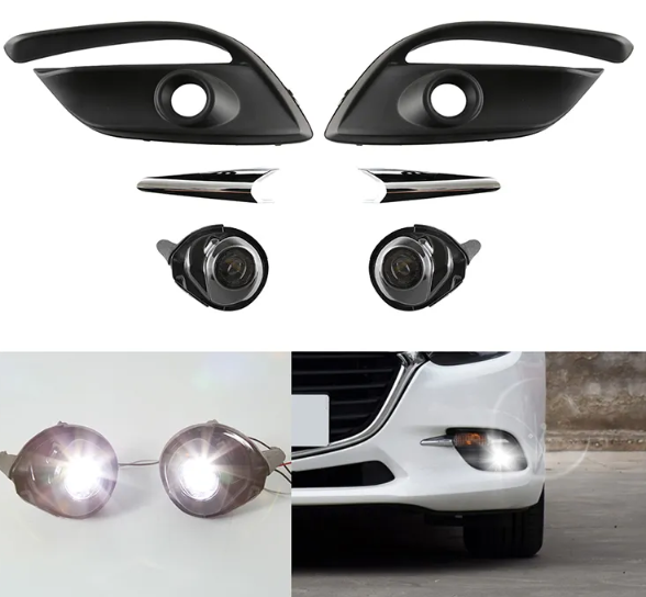 KEEN Car Driving LED Fog Light for Mazda 3 Axela 2017-2019 led Bulb Fog Lamp Headlight Auto Accessories