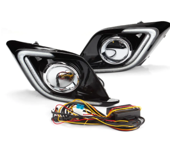 KEEN Car Led DRL for Mazda 3 AXELA 2013-2016 Daytime Running Light with Turn Signal Auto Fog Lamp Cover Auto Headlight